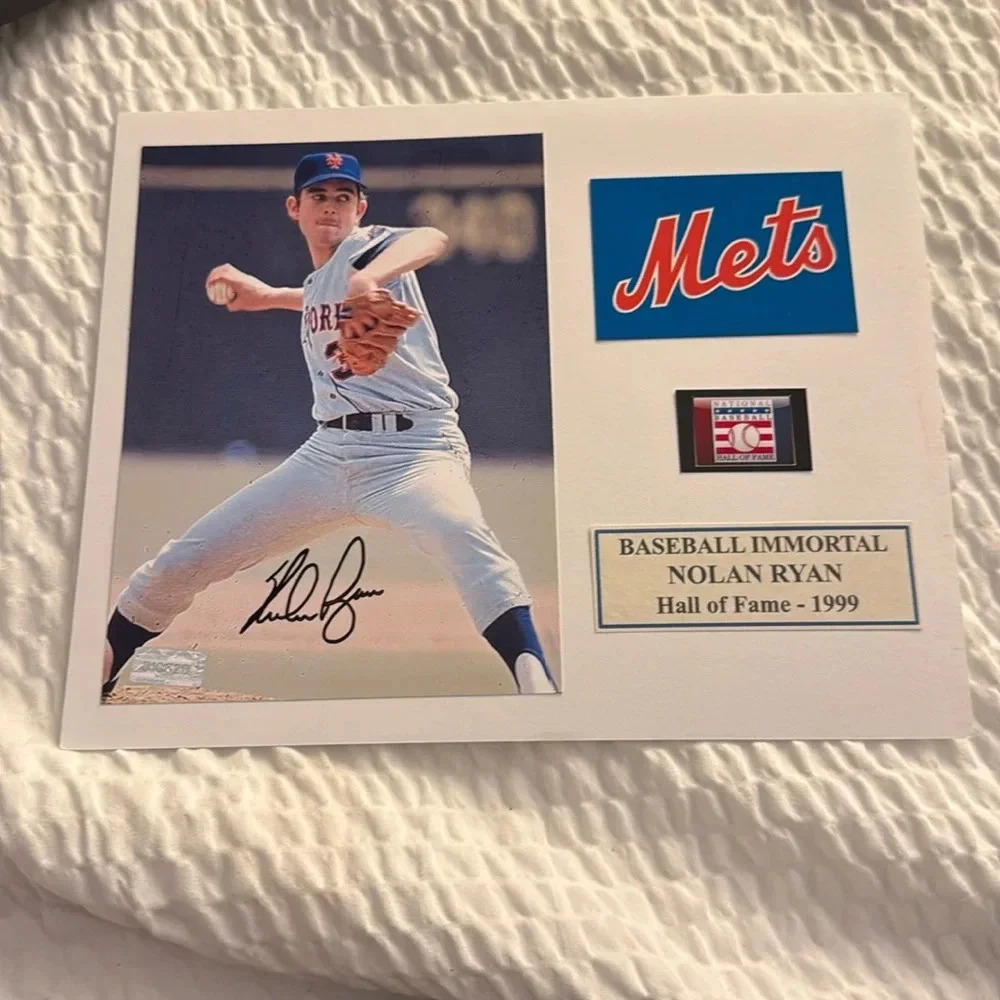 Nolan Ryan autographed New York Mets photo